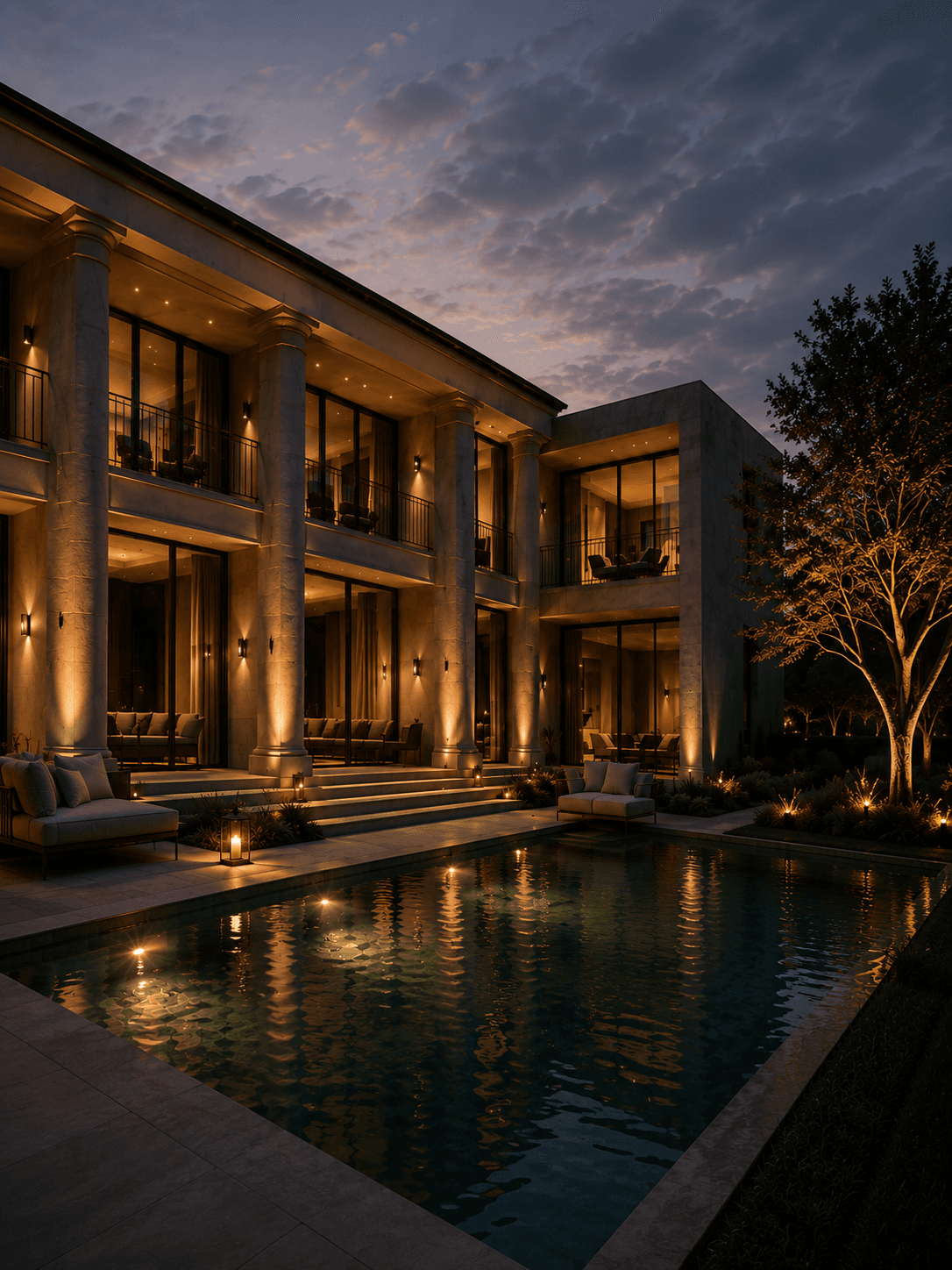 Exterior — Twilight